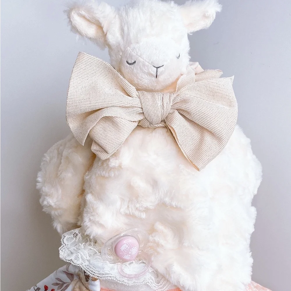Lamb Diaper Cake, Easter Baby Shower